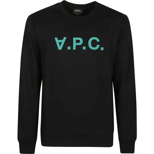 Sweatshirt TZH Noir/Vert , male, Sizes: S, XL, L, M - A.p.c. - Modalova