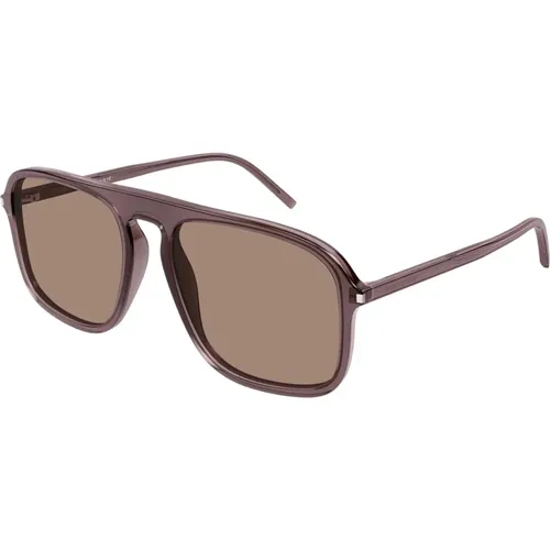 Braune Sonnenbrille SL 590 - Saint Laurent - Modalova