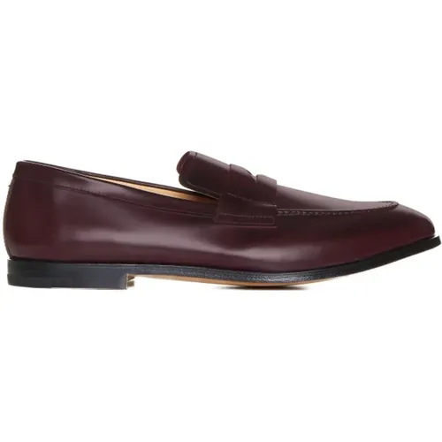 Red Leather Almond Toe Slip-On Shoes , male, Sizes: 7 1/2 UK, 7 UK, 9 1/2 UK, 10 UK, 8 UK - Premiata - Modalova