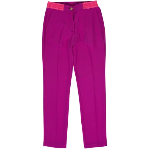 Crepe Cady Hose , Damen, Größe: XS - Versace Jeans Couture - Modalova