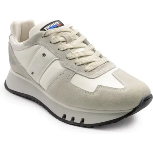 Weiße Herrenschuhe Tokyo Stil , Herren, Größe: 43 EU - Blauer - Modalova