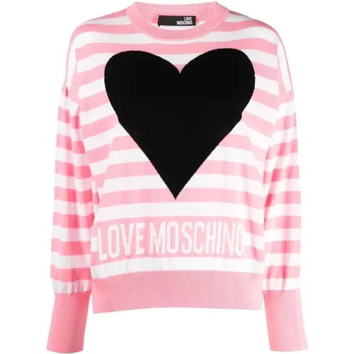 Cotton Sweater , female, Sizes: XS - Love Moschino - Modalova