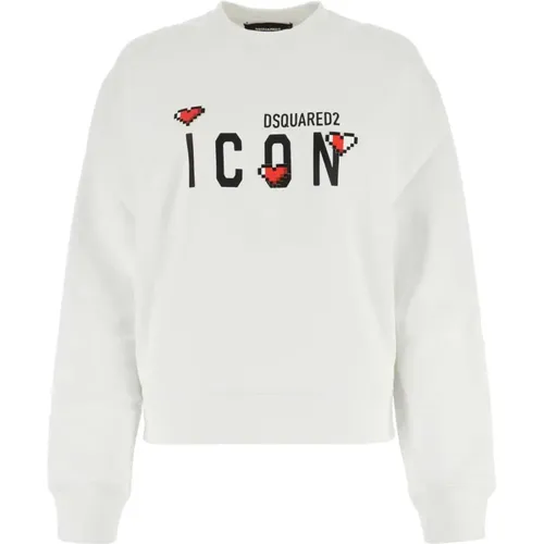 Cotton Sweatshirt - Classic Style , female, Sizes: M - Dsquared2 - Modalova