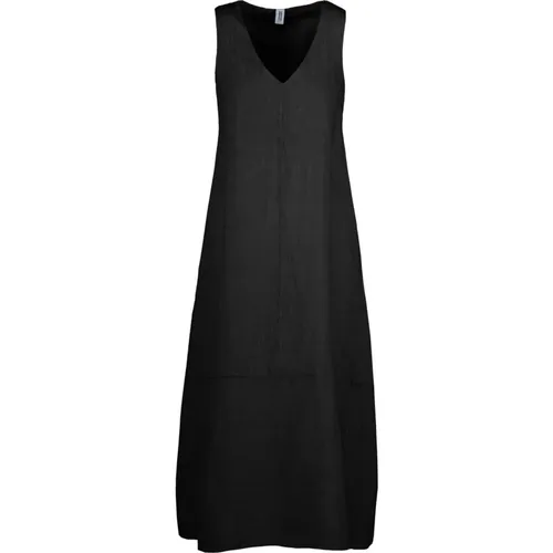 V-neck sleeveless maxi dress , female, Sizes: M, S, L - BomBoogie - Modalova