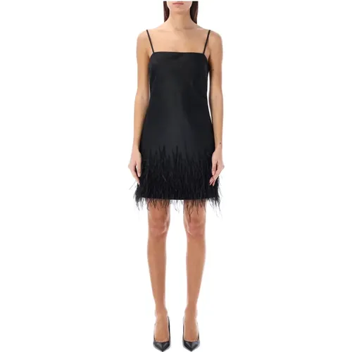 Feather Satin Cocktail Dress , female, Sizes: 3XS - Ralph Lauren - Modalova