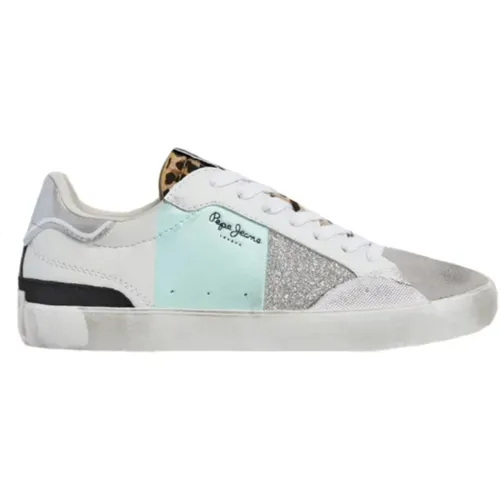 Glänzende Lane Sneakers , Damen, Größe: 36 EU - Pepe Jeans - Modalova