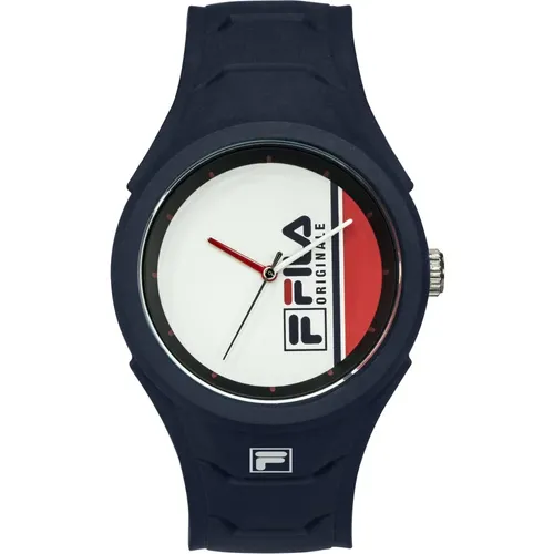 Mens style Silicone Watch /White , male, Sizes: ONE SIZE - Fila - Modalova