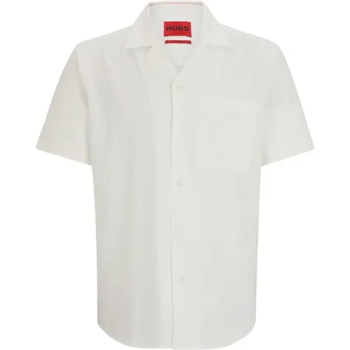 Seersucker Cotton Shirt , male, Sizes: M, XL, 2XL, L, S - Hugo Boss - Modalova