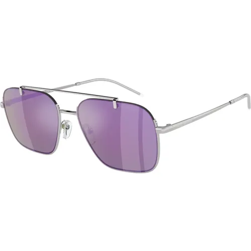 Trendige Metallsonnenbrille , Herren, Größe: 57 MM - Emporio Armani - Modalova