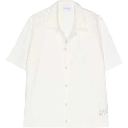 Waffle Knit Cuban Collar Shirt , male, Sizes: XL, L, 2XL - Blue Sky Inn - Modalova