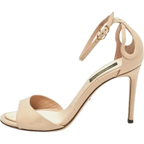 Pre-owned Leather sandals , female, Sizes: 3 UK - Dolce & Gabbana Pre-owned - Modalova