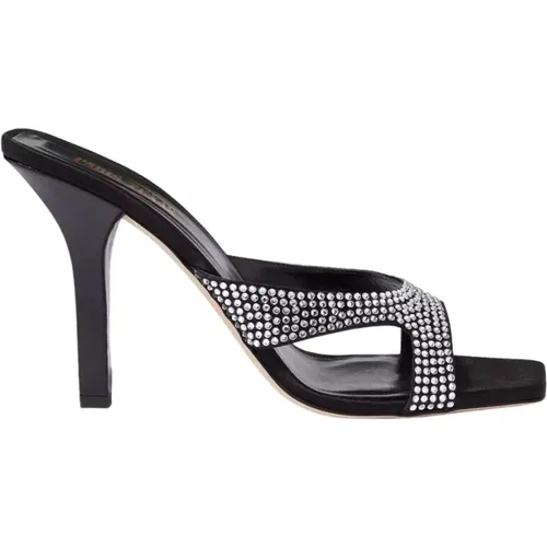 Crystal Stiletto Mules , female, Sizes: 7 UK, 4 UK - Paris Texas - Modalova