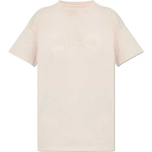 T-shirt with logo , female, Sizes: L, M - Maison Margiela - Modalova