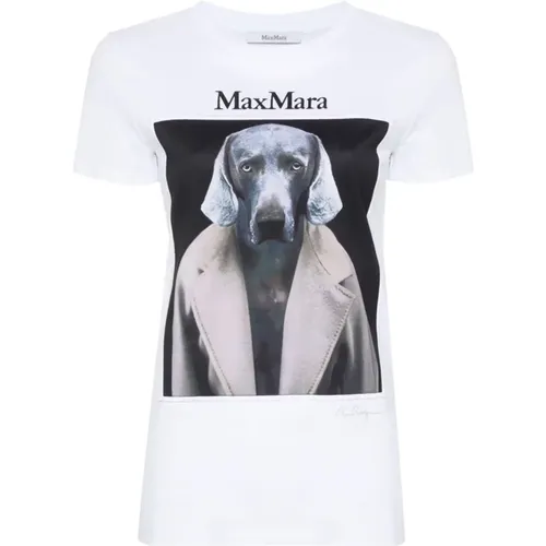 Weiße T-Shirt für Frauen , Damen, Größe: L - Max Mara - Modalova