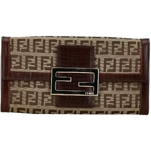 Pre-owned Canvas wallets , female, Sizes: ONE SIZE - Fendi Vintage - Modalova