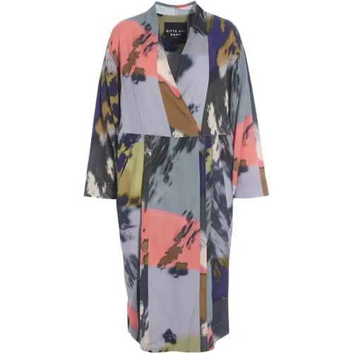 Schatten Collage Kimono Kleid , Damen, Größe: S - Bitte Kai Rand - Modalova