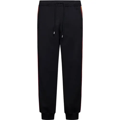 Schwarze Jerseyhose mit Streifendetails , Herren, Größe: XS - Lanvin - Modalova