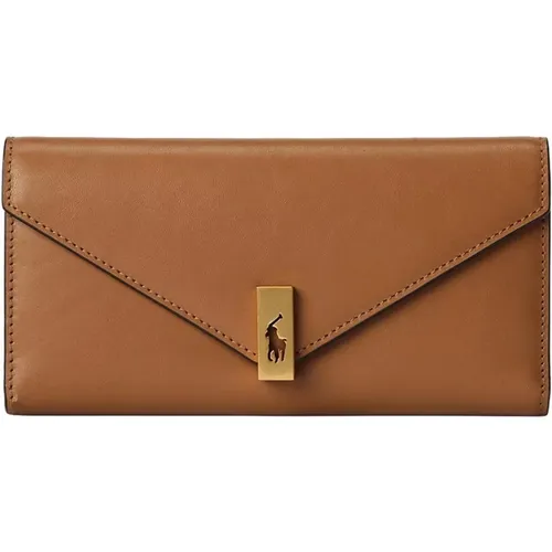 Leather Wallet Polo ID Closure , female, Sizes: ONE SIZE - Ralph Lauren - Modalova