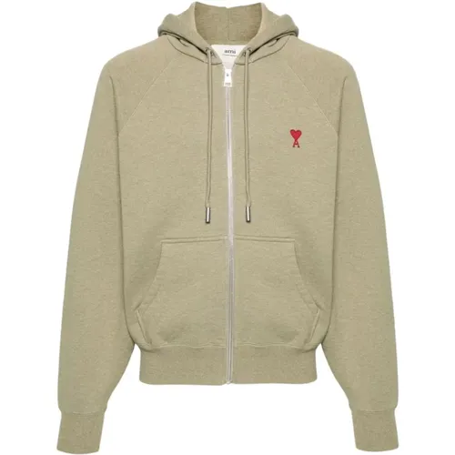 Herzfreund Reißverschluss Hoodie , Herren, Größe: S - Ami Paris - Modalova