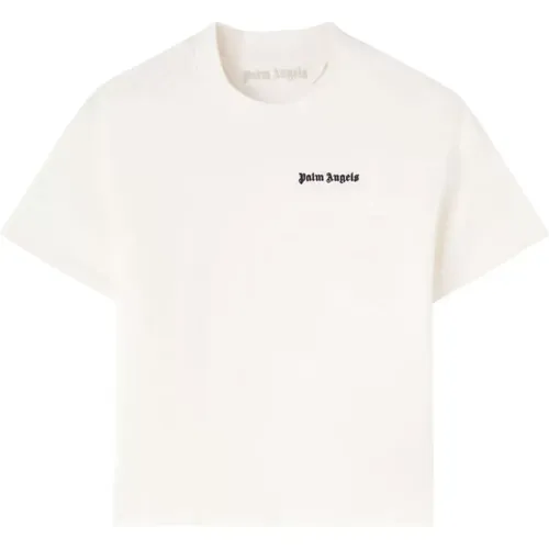 T-Shirts und Polos mit Besticktem Logo , Damen, Größe: S - Palm Angels - Modalova