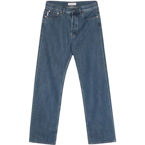 Washed Denim Straight Leg Jeans , male, Sizes: W33, W31, W32, W30 - Valentino - Modalova