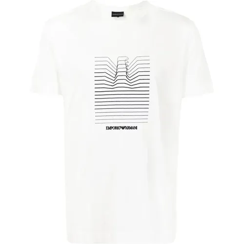 Graphic Print Oversized T-Shirt , male, Sizes: L, M - Emporio Armani - Modalova