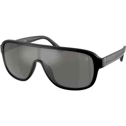 Sporty and Casual Sunglasses with Mirrored Grey Lenses , unisex, Sizes: 34 MM - Ralph Lauren - Modalova