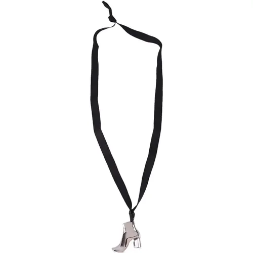 Silver Pendant Necklace, 115cm Length , female, Sizes: ONE SIZE - MM6 Maison Margiela - Modalova