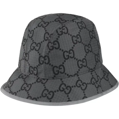 Graue Hüte aus recyceltem Polyester , Herren, Größe: M - Gucci - Modalova
