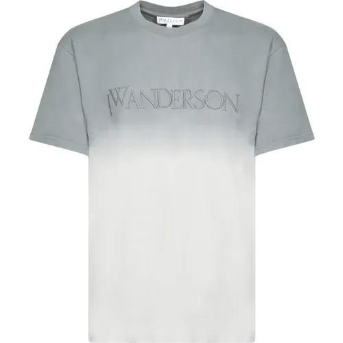 T-Shirt mit Farbverlauf und Rundhalsausschnitt - JW Anderson - Modalova