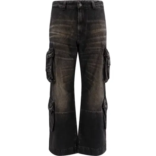 Cargo Trousers with Logo Patch , male, Sizes: W34 - Diesel - Modalova