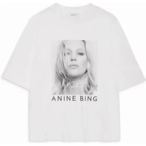 Kate Moss Avi Tee Oversized T-shirt - Anine Bing - Modalova