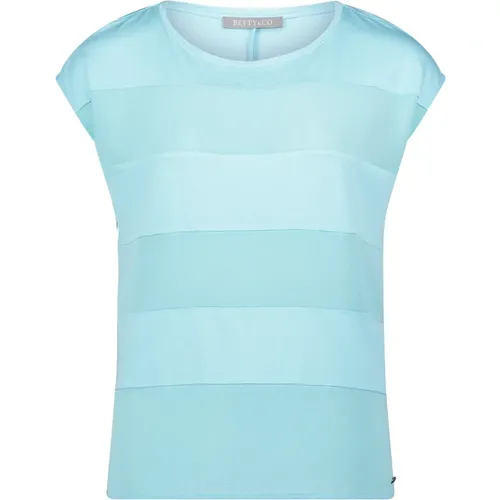 Patchwork-Shirt mit Webbesatz , Damen, Größe: XL - Betty & Co - Modalova