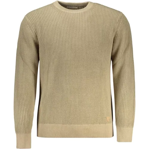 Beiger Baumwollpullover , Herren, Größe: XL - Guess - Modalova