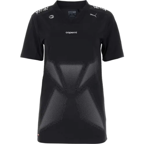 Schwarzes Stretch-Nylon-T-Shirt , Damen, Größe: M - Coperni - Modalova