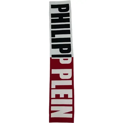 Rectangular Bicolor Logo Wool Blend Scarf , male, Sizes: ONE SIZE - Philipp Plein - Modalova