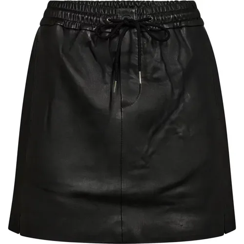 Leather Skirt with Elastic Waist , female, Sizes: S - Co'Couture - Modalova