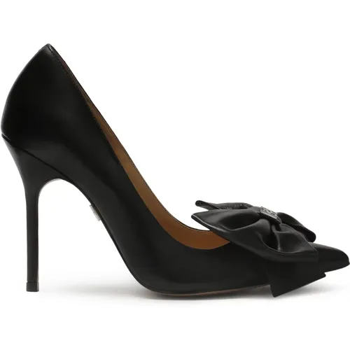 Schwarze Pumps mit großer Schleife und Monogramm , Damen, Größe: 38 EU - Kazar - Modalova