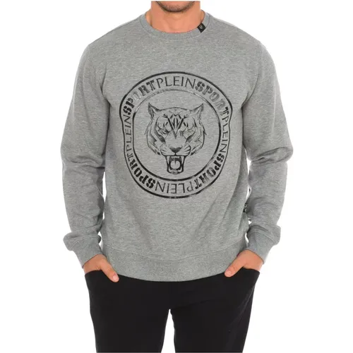 Rundhals-Sweatshirt mit Markendruck - Plein Sport - Modalova