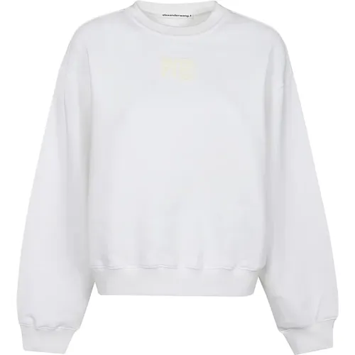 Logo Terry Sweatshirt , Damen, Größe: S - T by Alexander Wang - Modalova