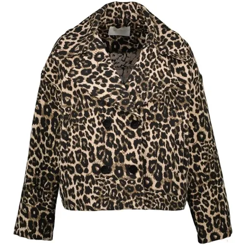 Leopard Print Jasje für Frauen , Damen, Größe: M - Amélie & Amélie - Modalova