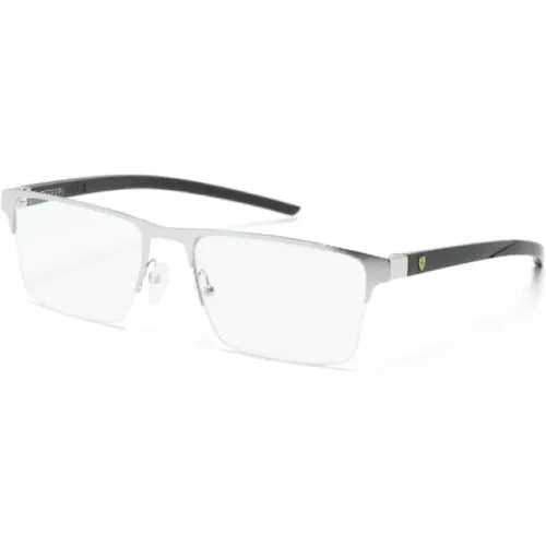 Silberne Optische Brille Stilvolles Modell - Ferrari - Modalova