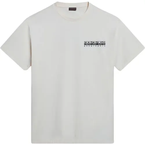 Short Sleeve T-Shirt with Bold Logo , male, Sizes: M, XL, L - Napapijri - Modalova