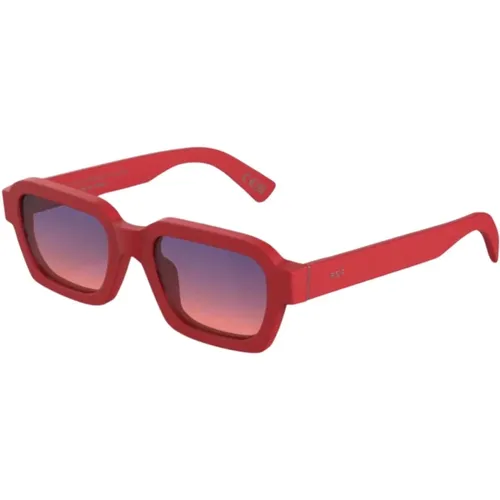 Rote Sonnenbrille Caro Stil , unisex, Größe: 52 MM - Retrosuperfuture - Modalova