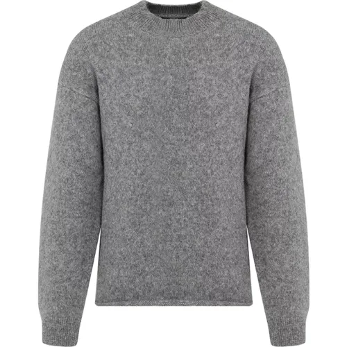 Grey Alpaca Wool Pullover Sweater , male, Sizes: M, S, L, XL - Jacquemus - Modalova