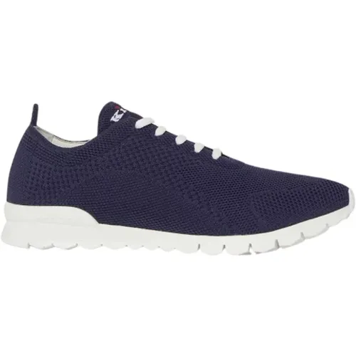 Navy Knit Sneakers , male, Sizes: 7 UK, 6 UK, 10 UK - Kiton - Modalova