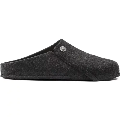 Zermatt Wool Felt Narrow Hausschuhe - Anthrazit , Damen, Größe: 36 EU - Birkenstock - Modalova