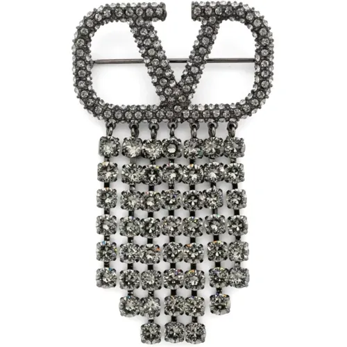 Swarovski Kristall Drop Bar-Pin Ohrringe - Valentino Garavani - Modalova