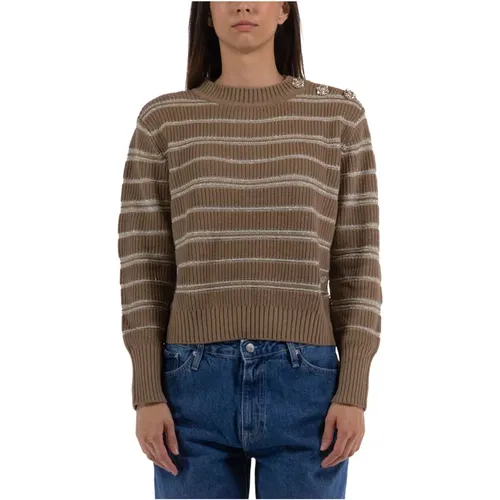 Cozy and Stylish Wool Blend Pullover , female, Sizes: L/XL, S, M - Guess - Modalova