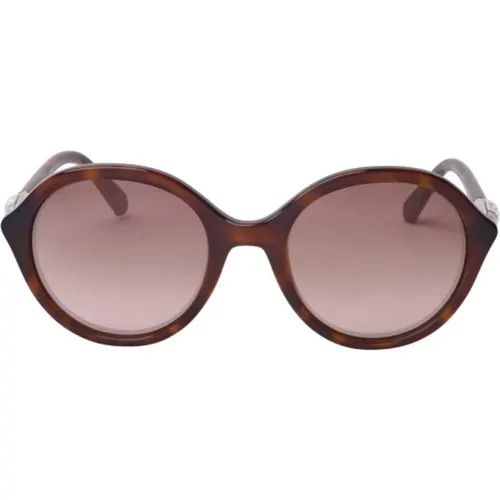 Braune Acetat Sonnenbrille für Frauen - Swarovski - Modalova